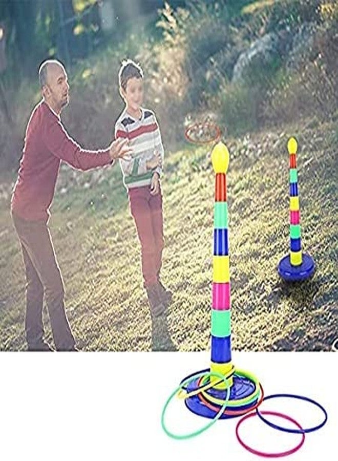Plutofit Stacking Ring toss Throw Game for Kids Playing Fun with Multicolor Rings. - Image 2